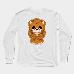 Cute lion chibi style Long Sleeve T-Shirt